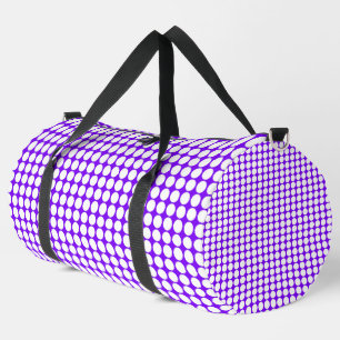 Sac De Sport Blanc Points de Polka Violets Grands