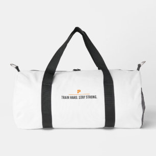 Sac de sport blanc Train Hard Stay Strong Gym
