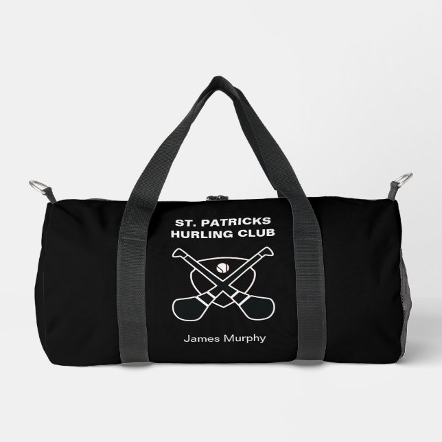 Sac De Sport Blessure personnalisée / Camogie (Noir) (Recto)