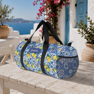 Sac De Sport Bleu majolique d'été citrique méditerranéen sicili