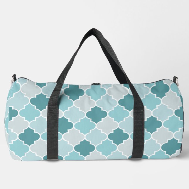 Sac De Sport Bleu Marocain Trellis, Lattes, Quatrefoil (Recto)