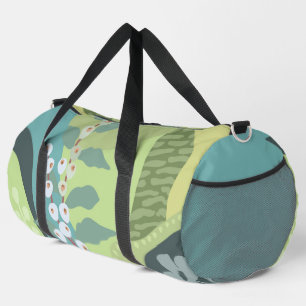 Sac De Sport Blocs de couleurs mélangés de baies blanches