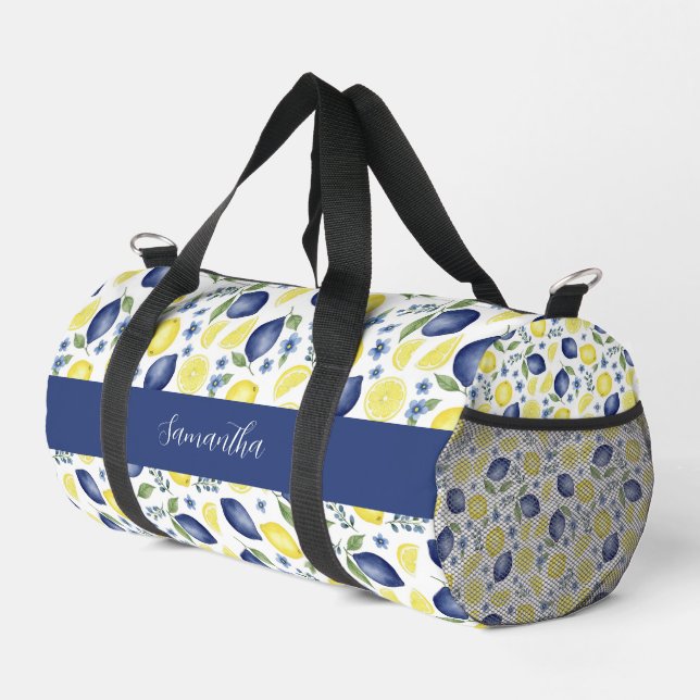 Sac De Sport Blue French Country Lemon Pattern Name (Coin droit)