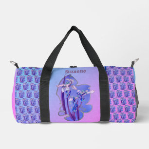 Sac De Sport Blue Irises Floral Art Personnalisé