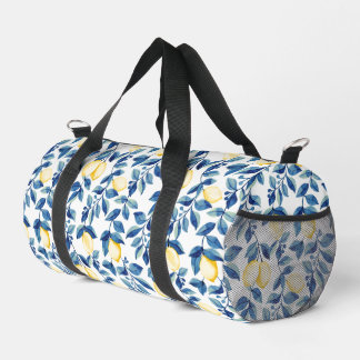 Sac De Sport Blue Yellow Watercolor Lemon