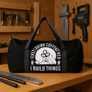Sac De Sport Bois d'abord du café, puis construis des choses