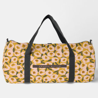 Sac De Sport Bold Inky Floral Pattern | Hand-Drawn Botanical