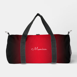 Sac De Sport Bordure noire ombre rouge