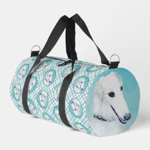 Sac De Sport Borzoi Peinture blanche russe Wolfhound Chien Art