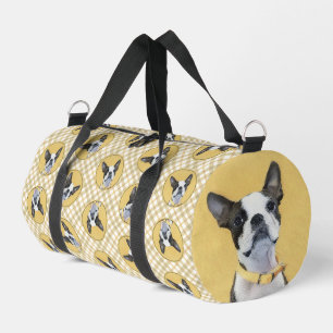 Sac De Sport Boston Terrier Peinture noir et blanc Chien Art