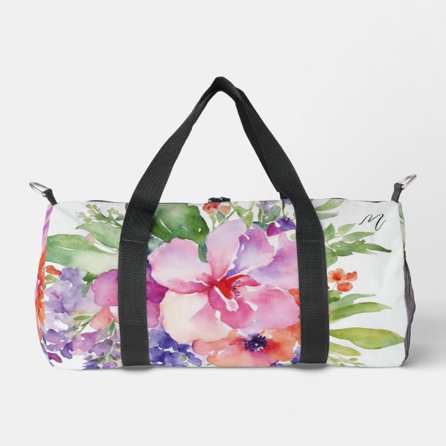 Sac De Sport Bouquet floral aquarelle (Recto)