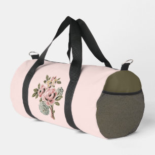Sac De Sport Bouquet Floral Botanique de Rose Rose Vintage
