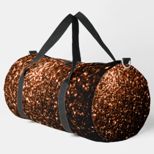 Sac De Sport Bronze orange brun faux parties scintillant en cui