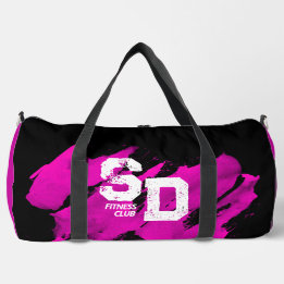 Sac de sport brossé rose et noir