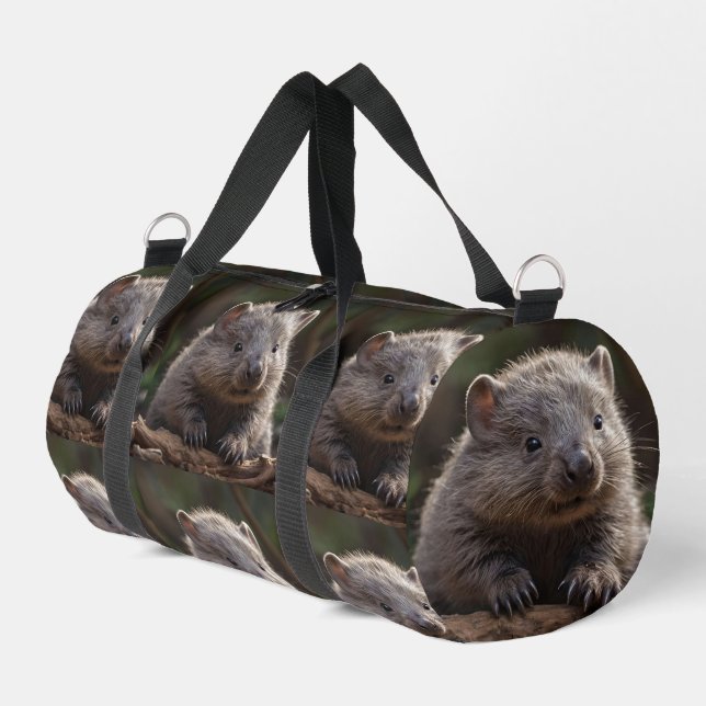 Sac De Sport Brown bébé australien Wombat, (Coin gauche)