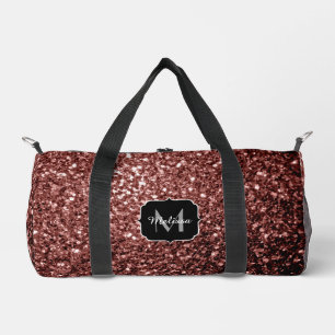 Sac De Sport Brown rouge faux parties scintillant scintille Mon