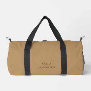 Sac De Sport Calligraphie monogramme marron minimaliste profess