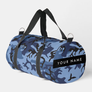 Sac De Sport Camouflage bleu marine Votre nom Personnalisez