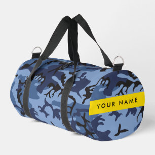 Sac De Sport Camouflage bleu marine Votre nom Personnalisez