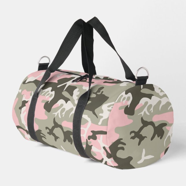 Sac De Sport Camouflage rose et vert, Militaire, Armée (Coin gauche)