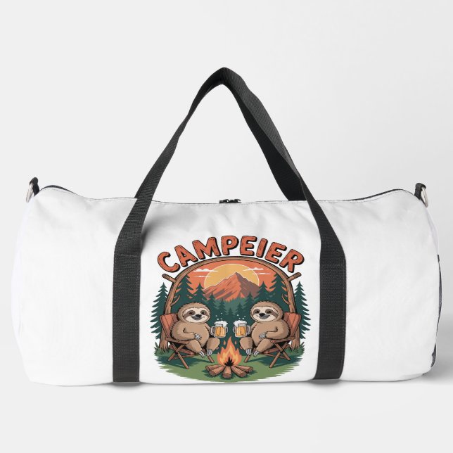 Sac De Sport Camperier Sloths Campfire Relaxing Outdoors (Recto)