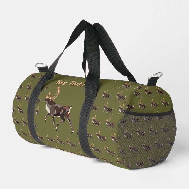 Sac De Sport Caribou/Reindeer d'art populaire (Coin droit)