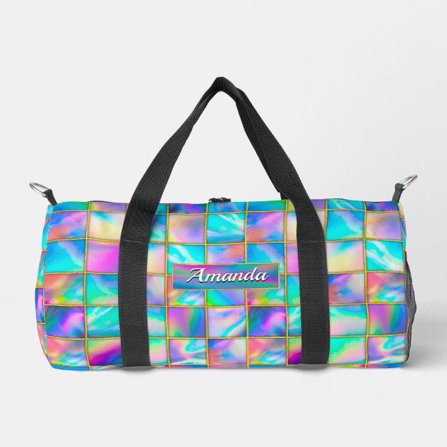 Sac De Sport Carré holographique élégant (Recto)