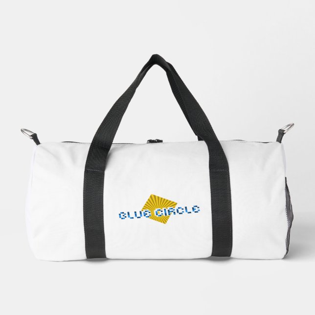 Sac De Sport Carré Jaune avec poutres et texte Pixel opposé (Recto)