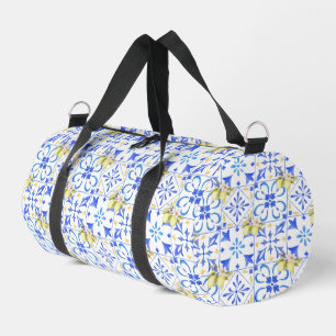 Sac De Sport Carreau bleu motif de citron de campagne française
