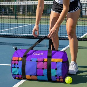 Sac De Sport Carreaux Rétro Dink Well Personnalisé