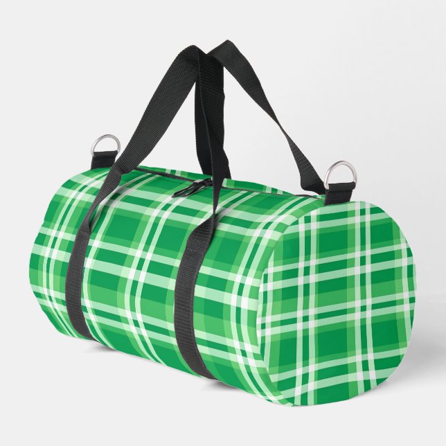 Sac De Sport Carreaux Verts Et Blancs (Coin gauche)