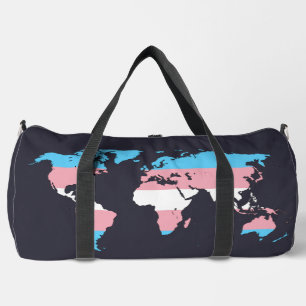 Sac De Sport Carte du monde de la fierté transgenre