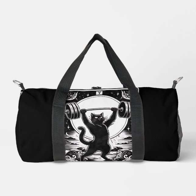 Sac De Sport Carte Tarot Le Chat Noir Amateur De Gym (Recto)