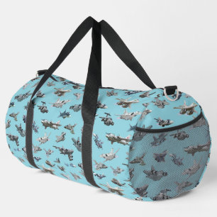 Sac De Sport Cartographie avions militaires sans couture motif