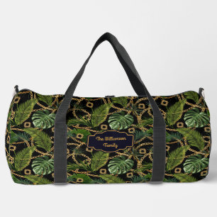 Sac De Sport Chaînes dorées de feuilles de palmiers tropicaux L