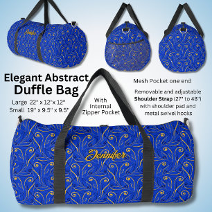 Sac De Sport Changer de nom, moderne bleu or jaune Abstrait