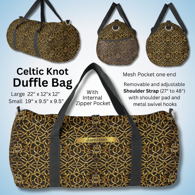 Sac De Sport Changer de nom, Noir Brown Noir Celtique noeud (Créateur téléchargé)