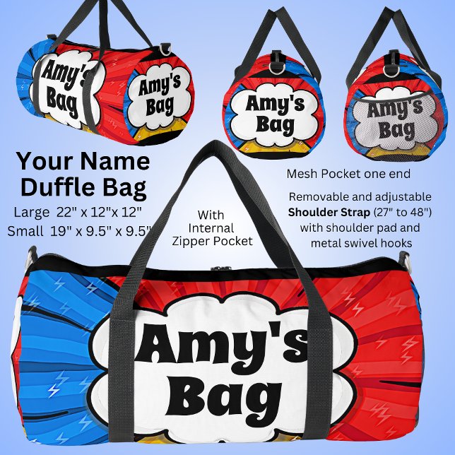 Sac De Sport Changez de nom POP ART Burst, MON SAC! (Créateur téléchargé)