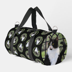 Sac De Sport Chat en smoking dans la fenêtre Peinture Mignon Ar