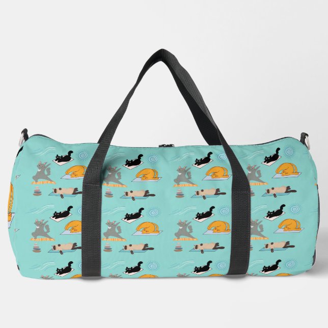 Sac De Sport Chats drôles au yoga (Recto)