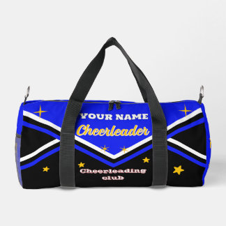 Sac De Sport cheerleader bag, personalize blue, white & black 