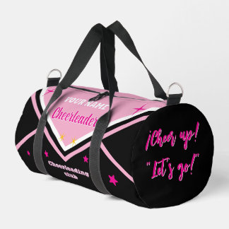 Sac De Sport cheerleader bag, personalize pink, white & black 