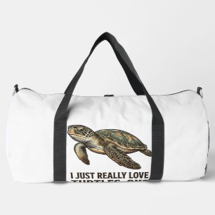 Sac De Sport Chemise drôle de tortue de mer amateur de tortue v