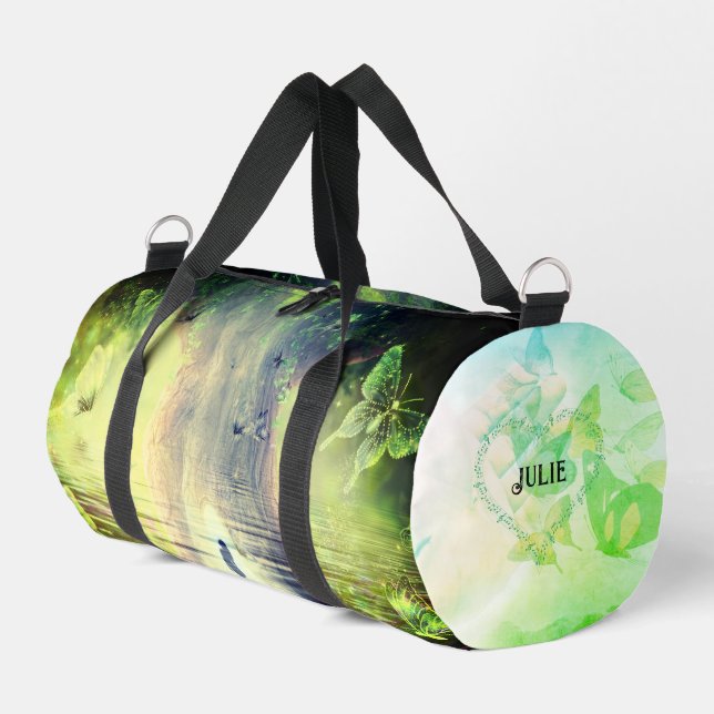 Sac De Sport Ciel vert papillon (Coin gauche)