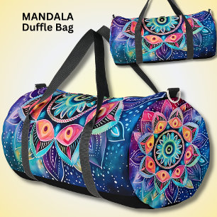 Sac De Sport Clair de couleur Mandala bleu Aqua rose