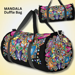 Sac De Sport Clair de couleur Mandala rose violet orange violet