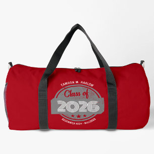 Sac De Sport Classe de diplômé vintage YY Nom Rouge