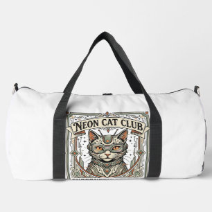 Sac De Sport Club Chat Néon Chat Cyberpunk Vintage Art Vector S