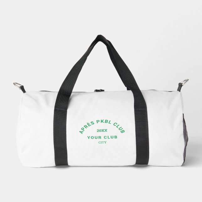 Sac De Sport Club Vert Après PKBL Crest Monogramme Pickleball (Recto)