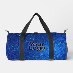 Sac De Sport Cobalt Marine Parties scintillant bleue Luxe Logo 